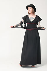 Burgundy and Black Obi Belt