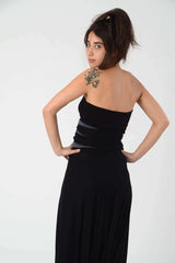 Black Obi Belt, Grey Wrap Waist Tie Belt, Grey women's Obi belt, Boho belt, Women's Belt, Wide High Waist belt, Bohemian sash, Obi belt