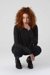 Long Sleeve Tunic Shirt, Wide Neck Shirt, Grey Clothes, Womens Tops, Grey Casual Tunic Top, Urban Clothing, Loose Top, Fall Fashion, Gift