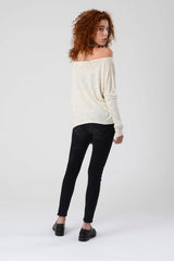 Wide Neck Shirt, Cream Top, Womens Top, Women's Clothing, Boho Top, Long Sleeve Tunic, Fall Tops, Christmas Gifts for Women, Urban Clothing