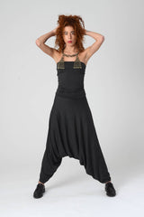 Grey Jumpsuit, Strapless Jumpsuit, Women's Harem Jumpsuit, Burning Man Clothing, Women's Clothing, Boho Chic Jumpsuit, Grey Harem Pants