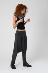 Harem Pants Grey, Drop-Crotch Pants, Burning Man Pants, Women Harem Pants, Gray Men Harem Pants, Boho Unisex Fall Harem Pants, Plus size