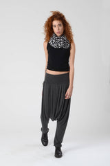 Harem Pants Grey, Drop-Crotch Pants, Burning Man Pants, Women Harem Pants, Gray Men Harem Pants, Boho Unisex Fall Harem Pants, Plus size