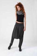 Harem Pants Grey, Drop-Crotch Pants, Burning Man Pants, Women Harem Pants, Gray Men Harem Pants, Boho Unisex Fall Harem Pants, Plus size