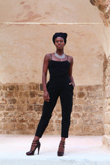 Black Jumpsuit, Sexy Jumpsuit, Formal Jumpsuit, Romper with pockets, Party Jumpsuit, Wedding Jumpsuit, Jumpsuits For Women, Boho Chic Romper