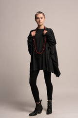 Oversize Gray Top, women's tunic top, Grey Dress Tunic , Loose Top, Long Sleeve Extravagant draped Tunic, Maternity Top