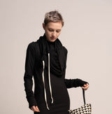 Black Urban Top, Black tops, Urban Clothing, Women's Hoodie top, Loose Black Shirt, Long Sleeve Top, Tops For Women, Hoodie top, Black Tops