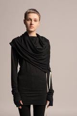 Gray Urban Top, Grey tunic, Urban Clothing, Women's Hoodie top, Loose Gray tunic, Long Sleeve Top, Tops For Women, Hoodie top, Gray Tops