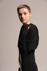 Gray Urban Top, Grey tunic, Urban Clothing, Women's Hoodie top, Loose Gray tunic, Long Sleeve Top, Tops For Women, Hoodie top, Gray Tops