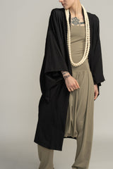 Haori Jacket, Kimono jacket Haori for women, Unisex Japanese Haori, Black Urban Clothing, Black Haori Jacket, Women's Bohemian Haori