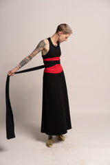 Red Obi belt, Grey women's belt, High waist belt, Bohemian sash, Extra long Wide belt, Women's Belt, Wrap Belt, Waist Tie Belt, Wide belt