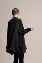 Oversize Gray Top, women's tunic top, Grey Dress Tunic , Loose Top, Long Sleeve Extravagant draped Tunic, Maternity Top