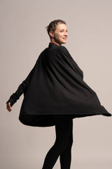 Oversize Gray Top, women's tunic top, Grey Dress Tunic , Loose Top, Long Sleeve Extravagant draped Tunic, Maternity Top