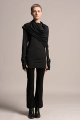 Gray Urban Top, Grey tunic, Urban Clothing, Women's Hoodie top, Loose Gray tunic, Long Sleeve Top, Tops For Women, Hoodie top, Gray Tops