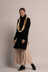 Black Tunic Top, Black Turtle Neck Tunic, Urban Clothing, Women's long tunic top, Loose Black Top, Long Sleeve Tunic, Long Tops For Women