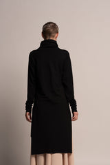 Black Tunic Top, Black Turtle Neck Tunic, Urban Clothing, Women's long tunic top, Loose Black Top, Long Sleeve Tunic, Long Tops For Women