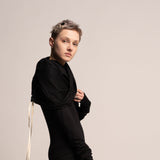 Black Urban Top, Black tops, Urban Clothing, Women's Hoodie top, Loose Black Shirt, Long Sleeve Top, Tops For Women, Hoodie top, Black Tops