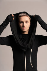 Gray Urban Top, Grey tunic, Urban Clothing, Women's Hoodie top, Loose Gray tunic, Long Sleeve Top, Tops For Women, Hoodie top, Gray Tops