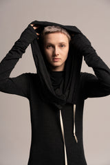 Gray Mini Dress, Grey tunic, Urban Clothing, Women's Hoodie Dress, Gray Urban Dress, Long Sleeve Pencil dress, Gray Dresses, Pencil Dress