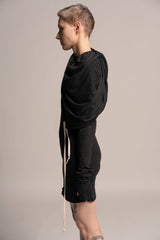 Gray Mini Dress, Grey tunic, Urban Clothing, Women's Hoodie Dress, Gray Urban Dress, Long Sleeve Pencil dress, Gray Dresses, Pencil Dress