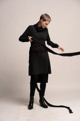 Black Obi belt, High Waist Belt, Wrap Belt, Black Women's Belt, Boho Extra Long Belt, Wide Belt, Women's Belt, Waist Tie Belt, Bohemian Sash