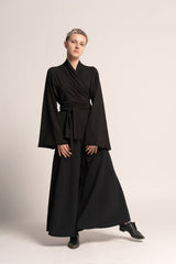 Japanese Kimono, Boho Kimono, Black Kimono Cardigan, Woman's Kimono Top, Wrap Top, Black Urban Clothing, Long Sleeve Lycra kimono