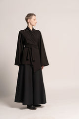 Japanese Kimono, Boho Kimono, Black Kimono Cardigan, Woman's Kimono Top, Wrap Top, Black Urban Clothing, Long Sleeve Lycra kimono