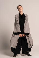 Unisex Haori Jacket, Japanese Kimono jacket for women, Gray Urban Clothing, Grey Haori Jacket, Women's Bohemian Haori, Oversized Coat