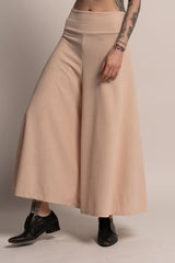 Wide leg pants, Flare Pants, Cream Pants, Skirt pants, Boho flare Pants, Bell Bottoms, Women's Cream Flare Trousers, Fall Fashion
