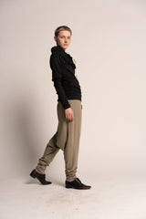 High Waist Long Unisex Comfortable Harem Pants, Green Harem Pants Women, Drop Crotch Pants, Men's Harem trousers, Lycra Maternity Trousers