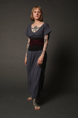 Burgundy and Grey Obi Belt, Japanese Style Belt, Elegant Belt, High Waist Belt, Waist Tie Belt, Elegant Sash, Unique Belts, Obi Wrap Belt