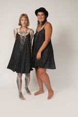 Sparkly Black Tank Maxi Dress