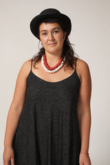 Sparkly Black Tank Maxi Dress