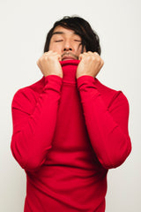 Red Unisex Turtle Neck Top
