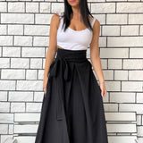 Flare Black Hakama style Pants, Skirt pants, Boho flare Pants, Wide leg pants, Women's Black Flare Trousers, Black wide leg pants