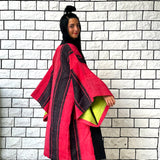 Red Haori Jacket, Green Haori Coat, Oversized Kimono, Red Unisex Winter Haori Kimono Jacket, Long Kimono, Reversible Haori, Burning Man