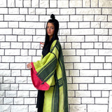 Red Haori Jacket, Green Haori Coat, Oversized Kimono, Red Unisex Winter Haori Kimono Jacket, Long Kimono, Reversible Haori, Burning Man