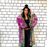 Green Kimono Haori Jacket, Oversized Kimono, Red Unisex Winter Coat, Pink Long Kimono, Reversible Kimono, Burning Man women