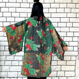 Green Kimono Haori Jacket, Oversized Kimono, Red Unisex Winter Coat, Pink Long Kimono, Reversible Kimono, Burning Man women