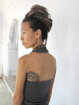 Grey Jumpsuit, Strapless Jumpsuit, Women's Harem Jumpsuit, Burning Man Clothing, Women's Clothing, Boho Chic Jumpsuit, Grey Harem Pants