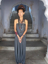 Grey Jumpsuit, Strapless Jumpsuit, Women's Harem Jumpsuit, Burning Man Clothing, Women's Clothing, Boho Chic Jumpsuit, Grey Harem Pants