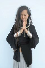 Black Kimono Top, Woman's Kimono Cardigan, Wrap Tunic Top, Long Bell Sleeves Top, Japanese Kimono, Boho Kimono, Urbanic Bohemian Woman's Top