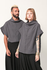 Oversize Black Cotton Top