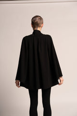 Black Cape Jacket, Evening A-Line Jacket, Kimono Elegant Jacket, Flared Wide Sleeves, Japanese Women&#39;s Black Evening Cardigan, Cover Up